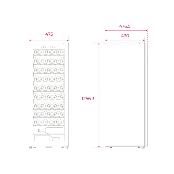 TEKA RV 500 B VINOTECA CRISTAL NEGRO 127X50CM G TOTAL Temperatura ajustable (duplicate) - 7