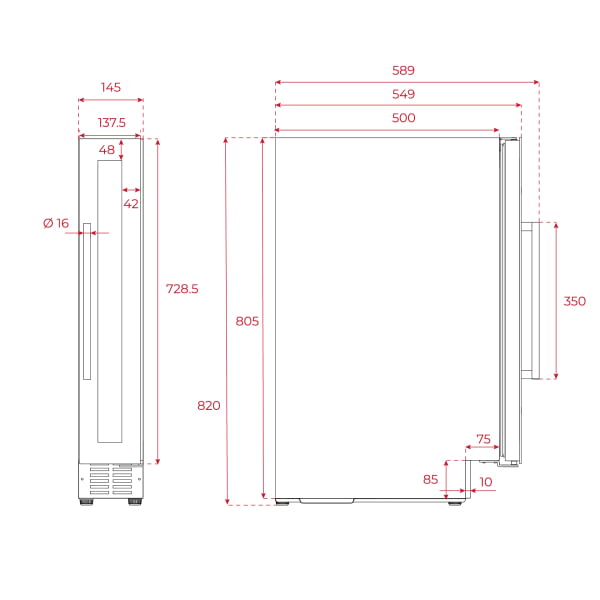 TEKA RVU 10020 VINOTECA CRISTAL NEGRO 82X30CM F FanCooling (duplicate) - 11