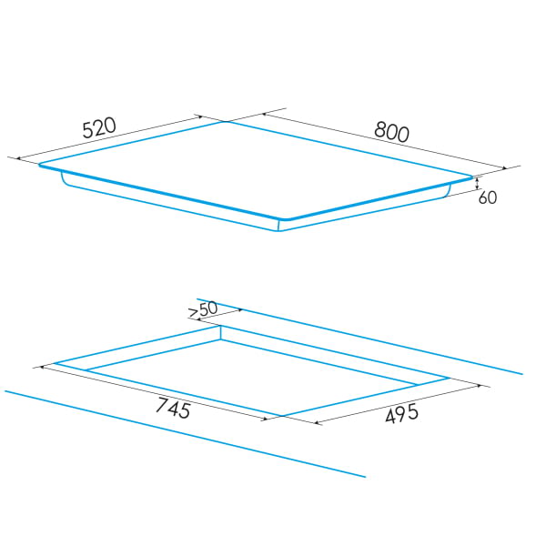 EDESA EIM-8430 R /A INDUCCION 85CM 4 ZONAS Biselado frontal - 2