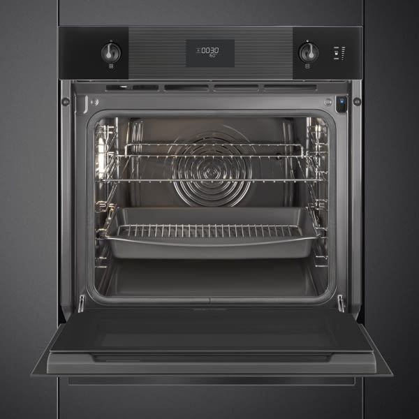 SMEG SOP6101S2B3 HORNO VAPOR PIROLITICO CRISTAL NEGRO ABATIBLE LINEA A+ - 6