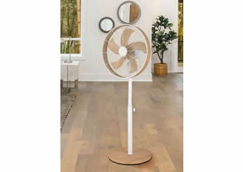 210541068 - VENTILADOR DE PEU ALCAÑIZ BLANC/HAYA - FABRILAMP - 2