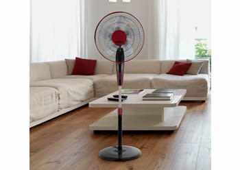 213941030 - VENTILADOR DE PEU BORLON BURDEOS/NEGRE - FABRILAMP - 2