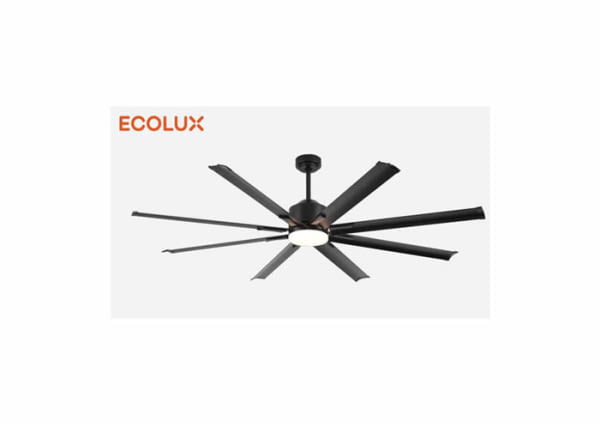 VT1146 - VENTILADOR SOSTRE XALOC 65W NEGRE CCT - ECOLUX