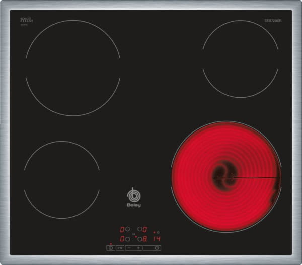 BALAY 3EB720XR VITROCERAMICA 4 ZONAS 60CM MARCO INOX Control táctil