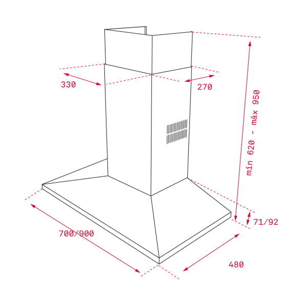 TEKA TIKAL DSS 985 CAMPANA INOX 90CM 760M3/H A Mandos electronicos retroiluminados - 2
