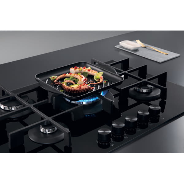 WHIRLPOOL GOWL 728/NB PLACA CRISTAL NEGRO GAS 75CM 5 Fuegos - 18