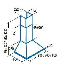 CATA OMEGA 600 WH CAMPANA BLANCO 60CM 645M3/H C Motor M3R - 2