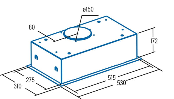 CATA G 50 LUX GBK GRUPO FILTRANTE CRISTAL NEGRO 53CM 400M3/H C Iluminacion LED - 2