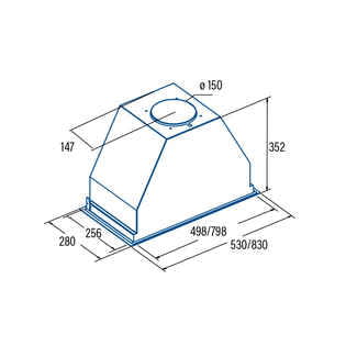 CATA GP45X GRUPO FILTRANTE INOX 53CM 820M3/H A Iluminacion LED - 2
