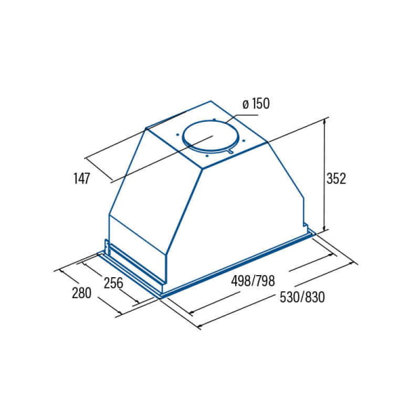 CATA GP75X GRUPO FILTRANTE INOX 83CM 820M3/H A Iluminacion LED - 2