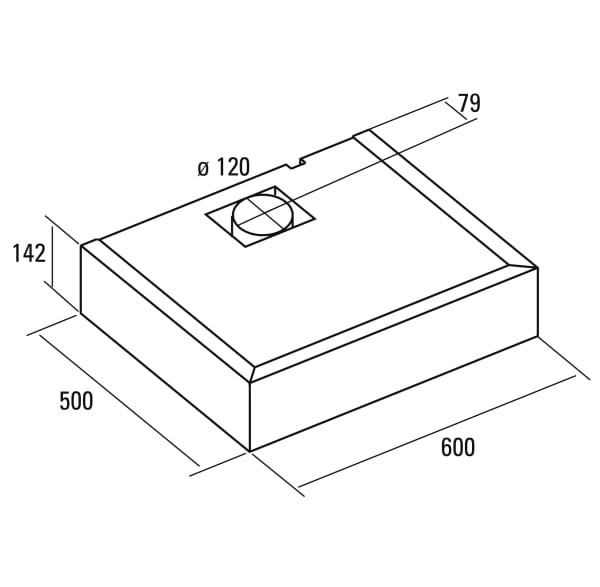 CATA S BOX CAMPANA CONVENCIONAL INOX 60CM 390M3/H Control Mecanico - 2