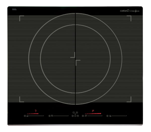CATA GIGA 600 BK INDUCCION CAN ROCA 59CM 4 ZONAS MAX 40CM Booster