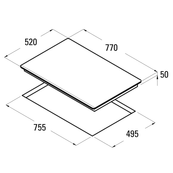 CATA GIGA 750 BK INDUCCION CAN ROCA 77CM 6 ZONAS MAX 40CM Quick-Fix System - 4