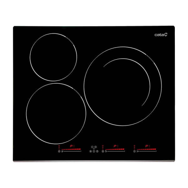 CATA INSB 6003 BK INDUCCION 59CM 3 ZONAS MAX 30CM Booster