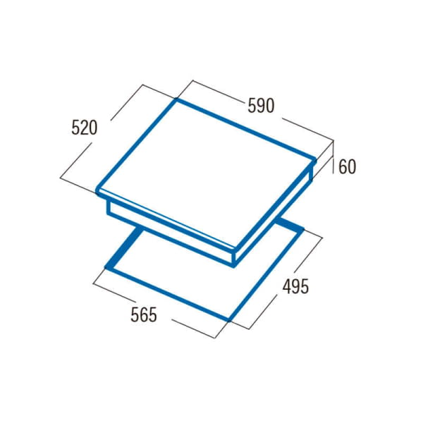 CATA INSB 6003 BK INDUCCION 59CM 3 ZONAS MAX 30CM Booster - 3