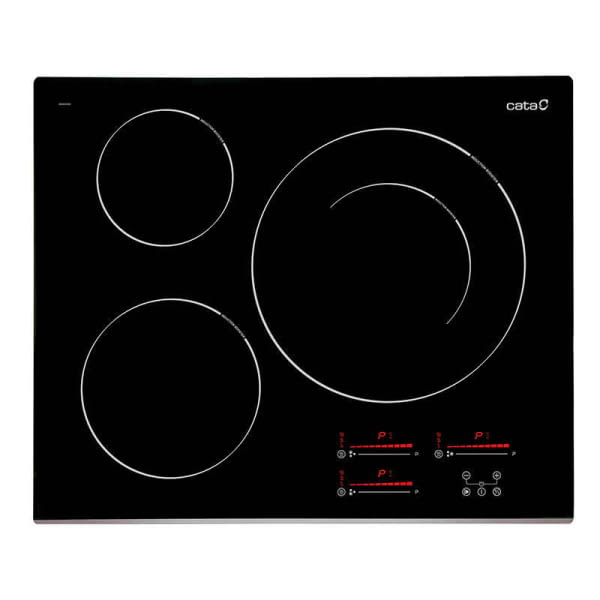 CATA INSB 6032 BK INDUCCION 63CM 3 ZONAS MAX 32CM Antiderrames