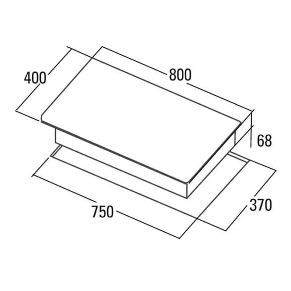 CATA IB 853 BK INDUCCION 80CM 3 ZONAS MAX 27CM Booster - 2