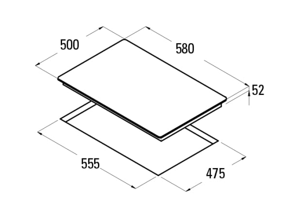 CATA GI 6021 X PLACA INOX GAS NATURAL 60CM 3 Fuegos - 2