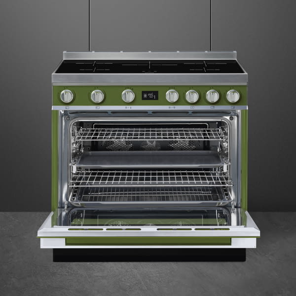 SMEG CPF9IPOG COCINA VERDE OLIVA 90X60CM PORTOFINO A+ Ever Clean - 2