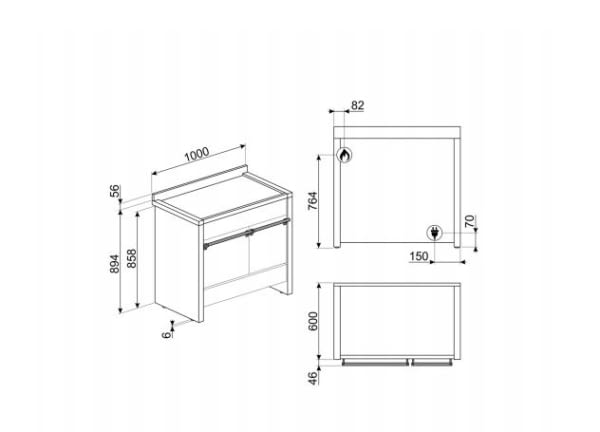 SMEG A2PY-81 COCINA INOX GAS 100X60CM 6 FUEGOS A CLASICA Pirolisis - 2