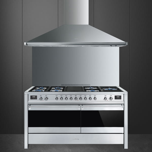 SMEG A5-81 COCINA INOX GAS 7 FUEGOS 150X60CM A CLASICA Terniventilado - 2