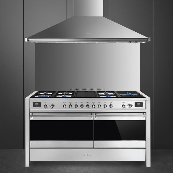 SMEG A5-81 COCINA INOX GAS 7 FUEGOS 150X60CM A CLASICA Terniventilado - 3