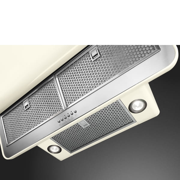 SMEG KFAB75CR CAMPANA INCLINADA CREMA 75CM 750CM3/H A+ 50's Style - 9
