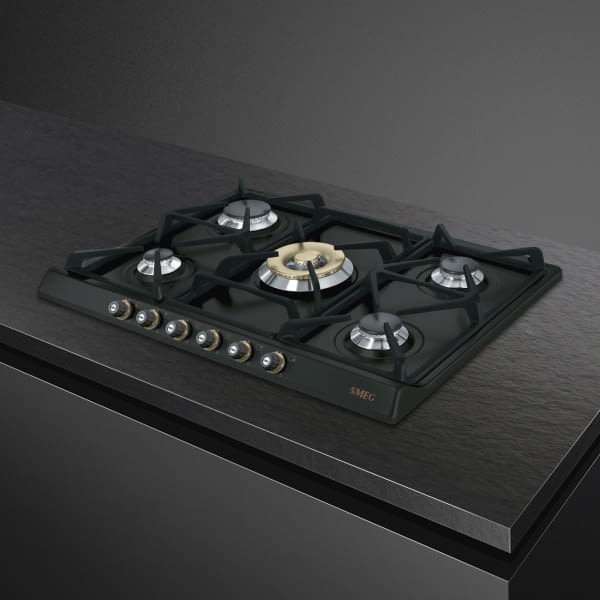 SMEG SR775AO PLACA GAS ANTRACITA 5 FUEGOS 70/75CM Cortina - 2
