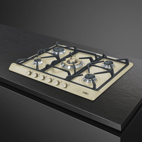 SMEG SR775PO PLACA GAS CREMA 5 FUEGOS 70/75CM Cortina - 2