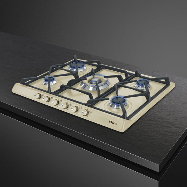 SMEG SR775PO PLACA GAS CREMA 5 FUEGOS 70/75CM Cortina - 3