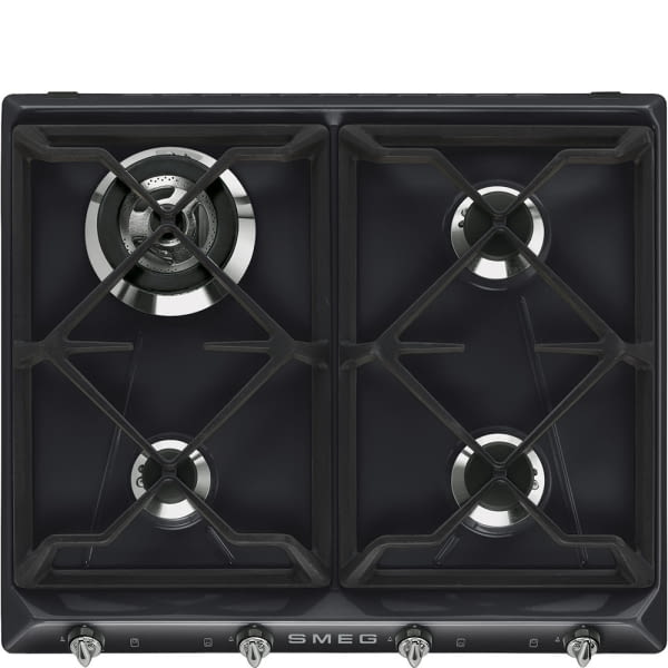 SMEG SR964NGH PLACA GAS NEGRA 4 FUEGOS 60CM Victoria