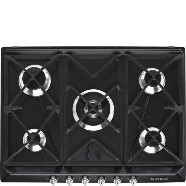 SMEG SR975NGH PLACA GAS NEGRA 5 FUEGOS 70/75CM Victoria
