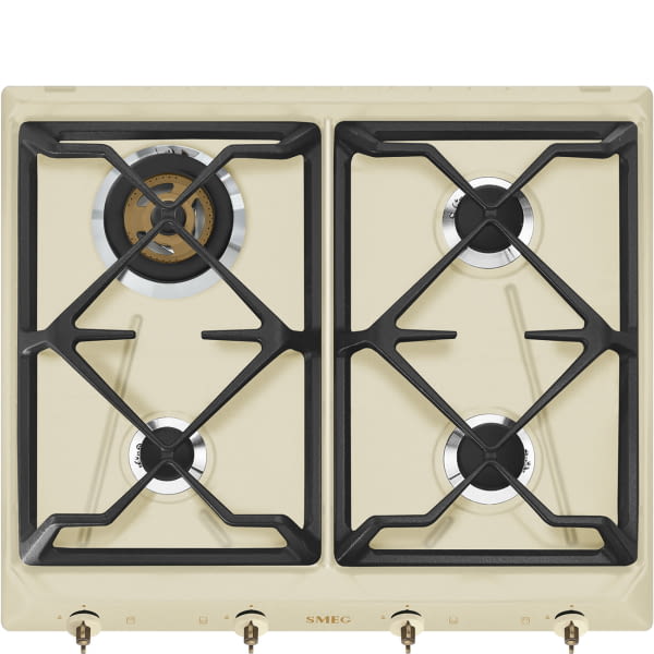 SMEG SRV864POGH PLACA GAS CREMA 4 FUEGOS 60CM Colonial