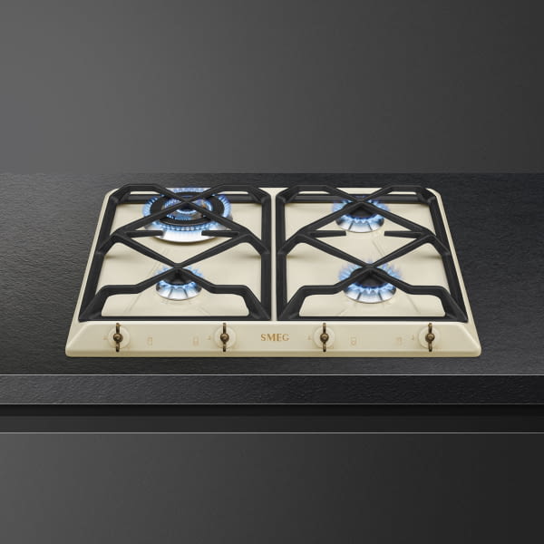 SMEG SRV864POGH PLACA GAS CREMA 4 FUEGOS 60CM Colonial - 4