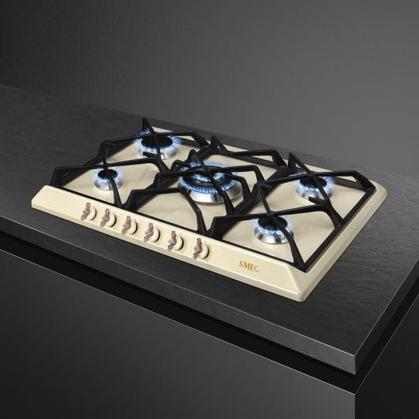 SMEG SRV876POGH PLACA GAS CREMA 5 FUEGOS 70/75CM Colonial - 2