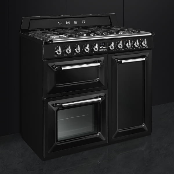 SMEG TR103BL COCINA NEGRA GAS 6 FUEGOS 100X60CM A VICTORIA VaporClean - 3