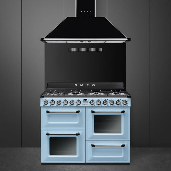 SMEG TR4110AZ COCINA AZUL GAS 7 FUEGOS 110X60CM A VICTORIA VaporClean - 2