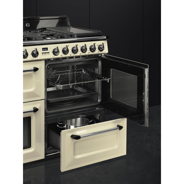 SMEG TR4110P1 COCINA CREMA GAS 7 FUEGOS 110X60CM A VICTORIA VaporClean - 4