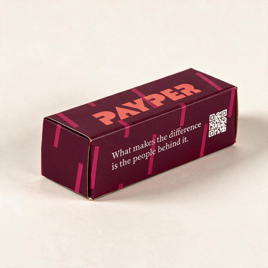 Caja personalizada con la marca Payper