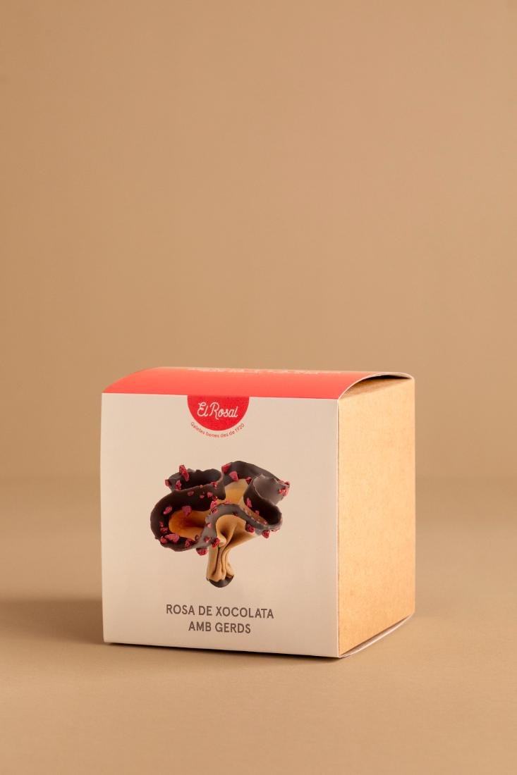 Rosa de chocolate con frambuesa