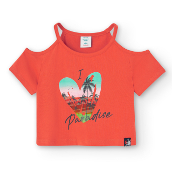 BOBOLI Camiseta punto "paradise" de niña - 1
