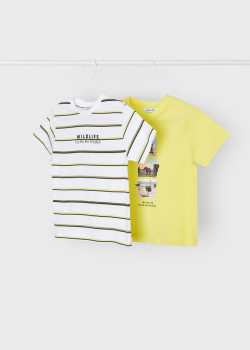 MAYORAL Set camisetas m/c liso raya niño - 2