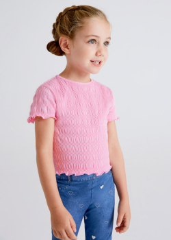 MAYORAL Camiseta m/c jacquard elastic niña