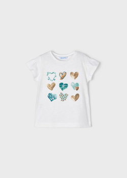 MAYORAL Camiseta m/c corazones niña - 2