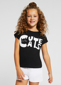 MAYORAL Camiseta m/c cute cats niña