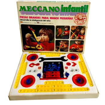 Antiguo juego de construcción. Meccano de Poch.