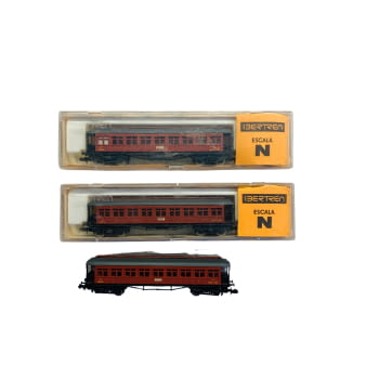3 Vagons de tren. Ibertren