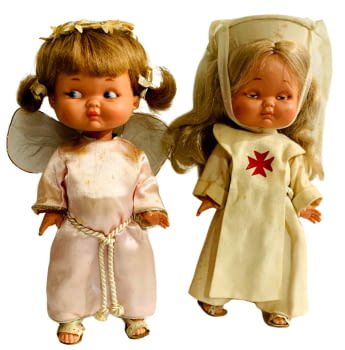 Lote Muñecas Famosa Rapaciña Vintage - Ángel y Monja Monja.