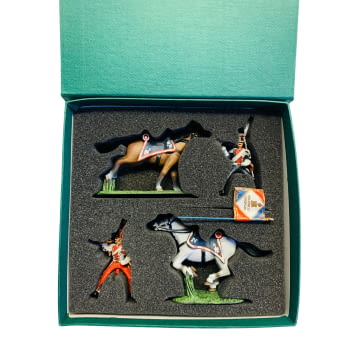 Set de dos soldados de plomo Altaya. Caballería Napoleónica.