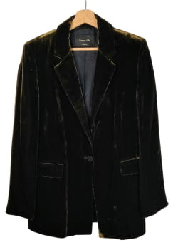 Blazer de vellut verd de la marca Massimo Dutti